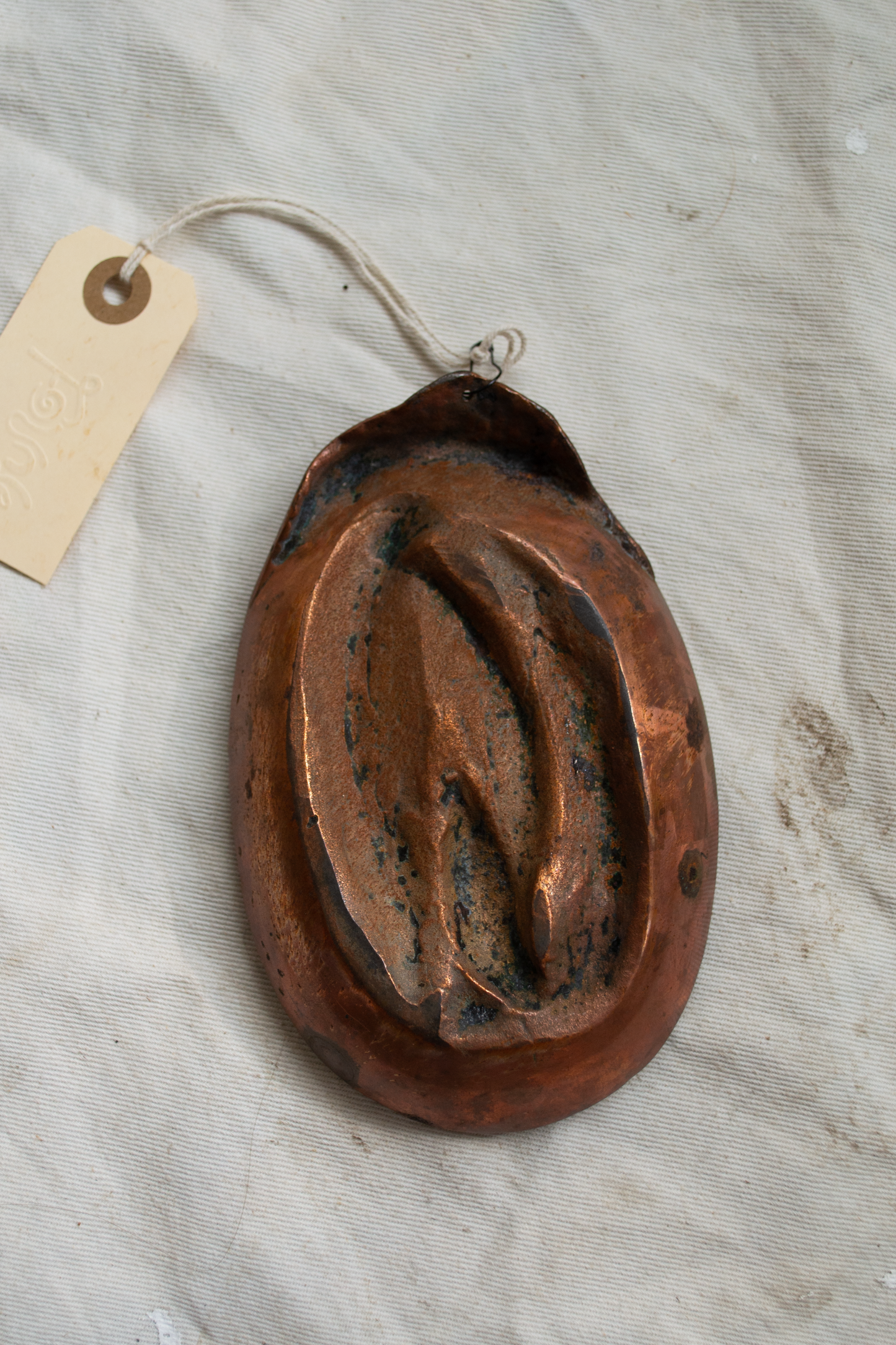 Solid Bronze Fish Basket Dish