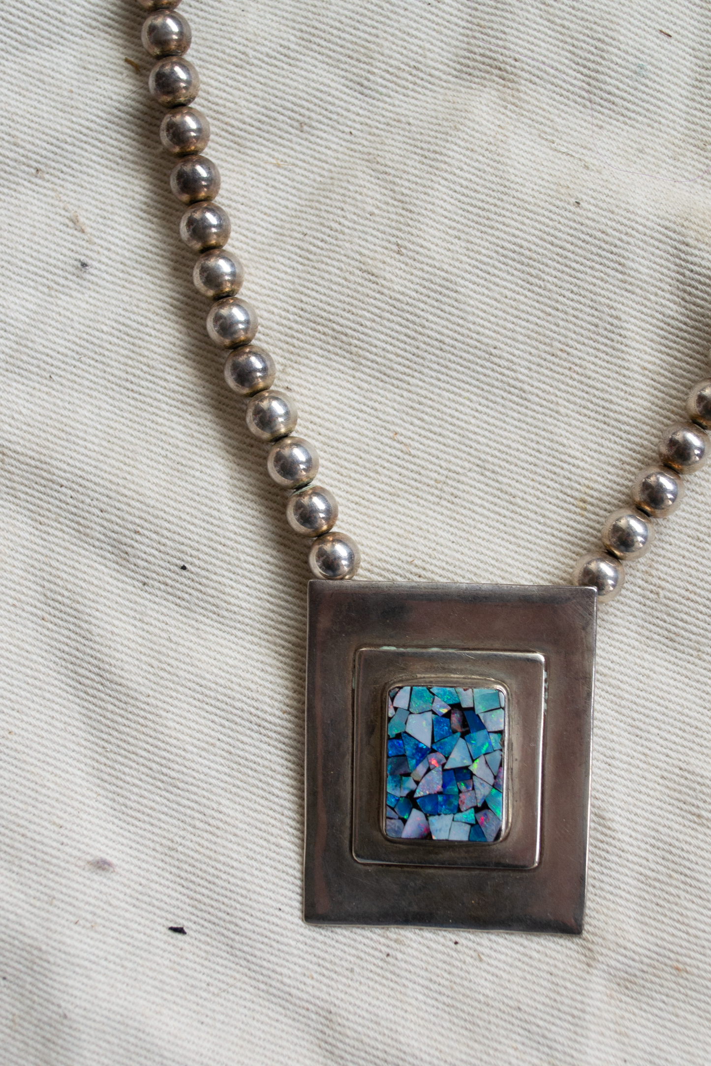 Opal Mosaic 925 Necklace