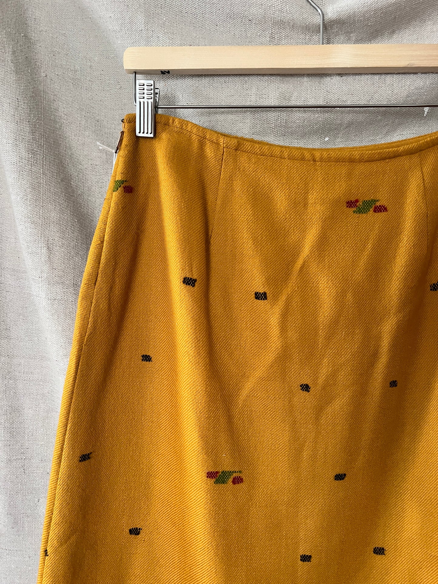 Dijon Tapestry Fringe Skirt, S