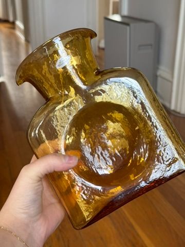 Amber Blenko 1960s Double Spout Pitcher