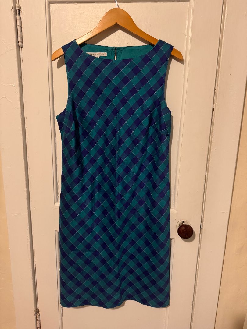 Blue Natural Instincts Natural Instincts Blue Silk Dress, 12