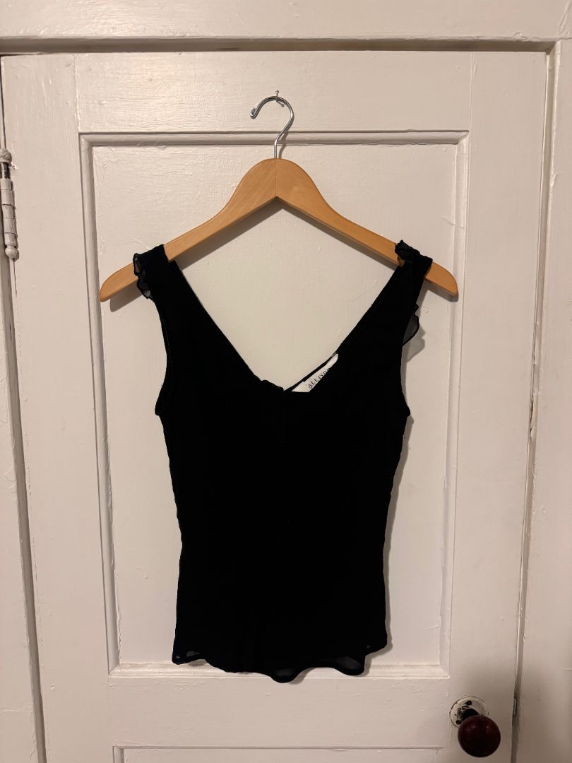 Black Allison Taylor Allison Taylor Black Silk Blouse, Small