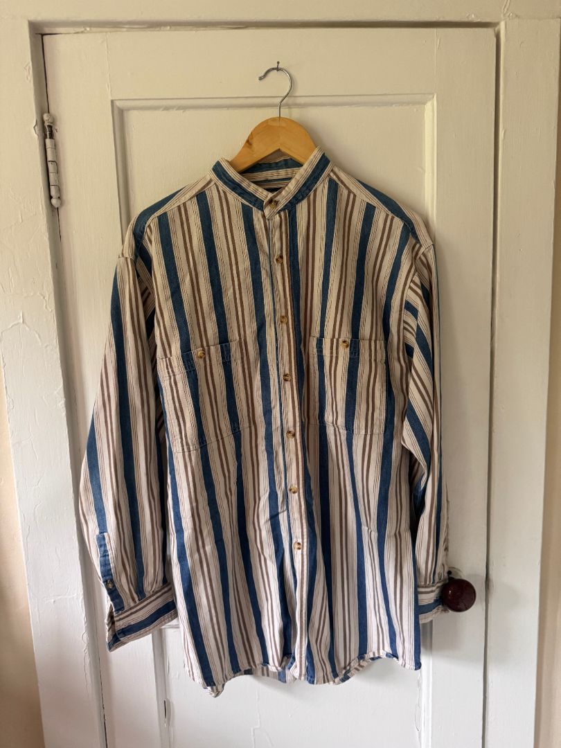 blue/white Cactus Cactus stripped buttondown