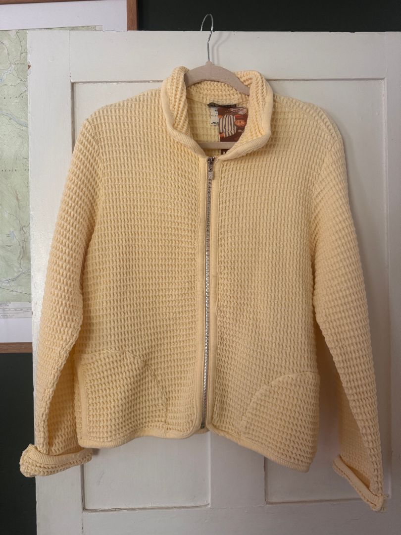 yellow Republic Blues Waffle Zip-Up, Small