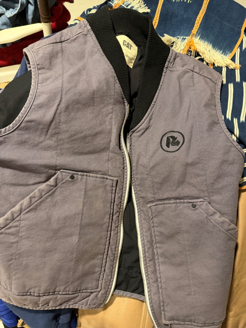 CAT reclaimed canvas vest