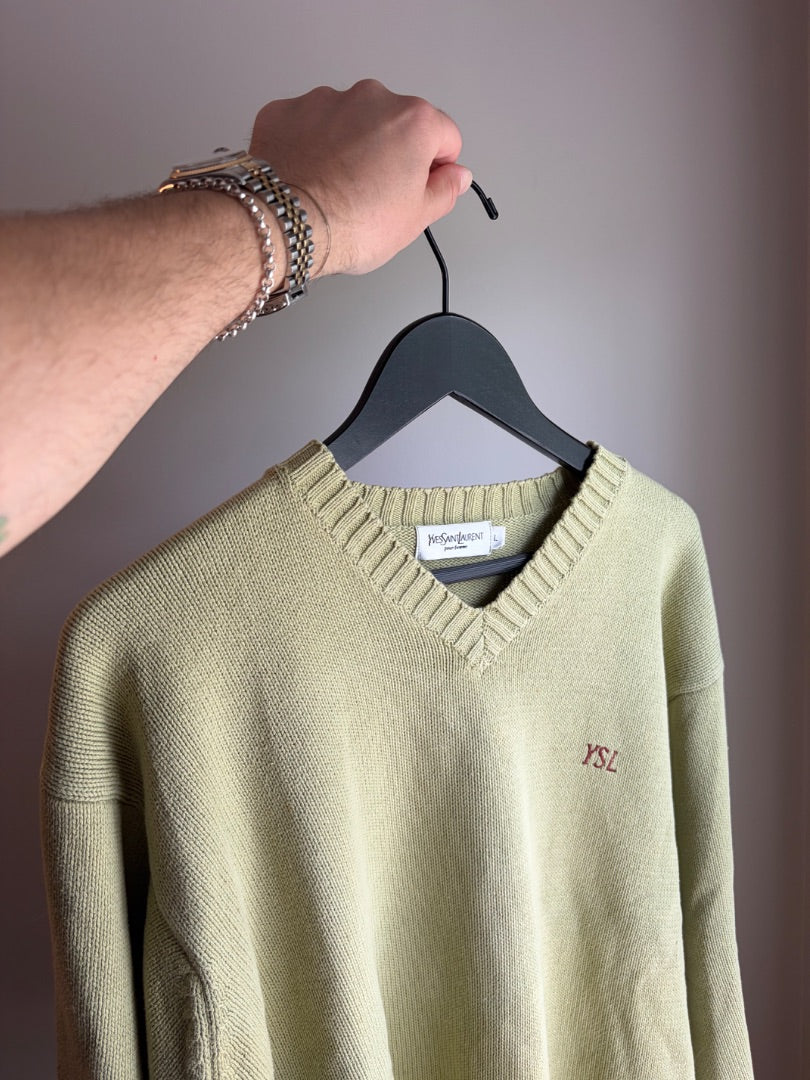 Green Yves Saint Laurent clothing: vintage, L