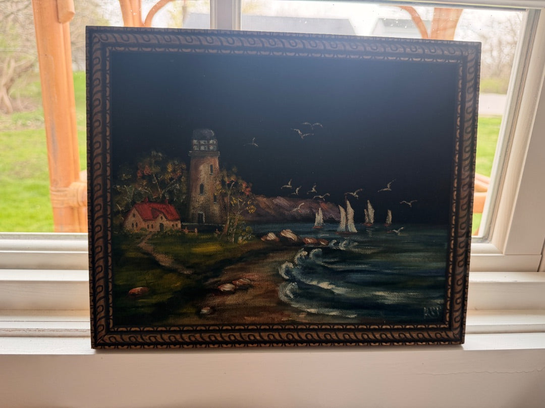 Velvet lighthouse art