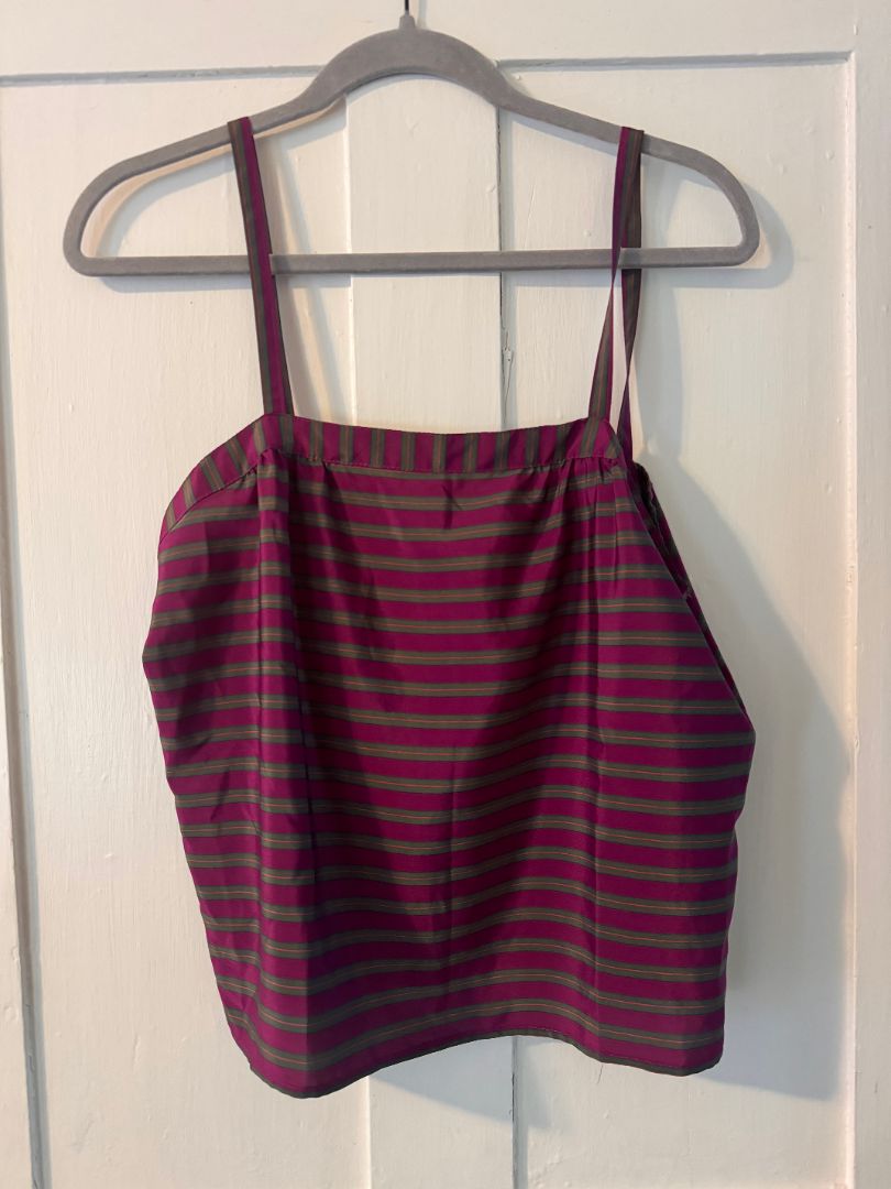 Purple/Green stripped tank, 12/13
