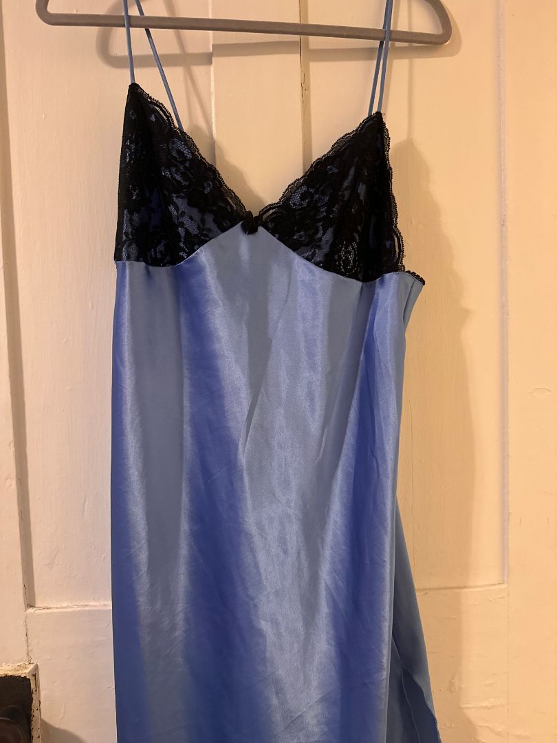 Faris purple slip dress