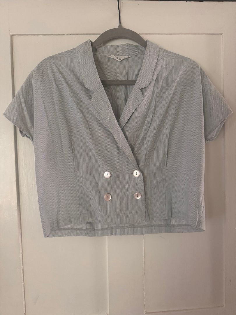 Habach pinstripe double breasted top