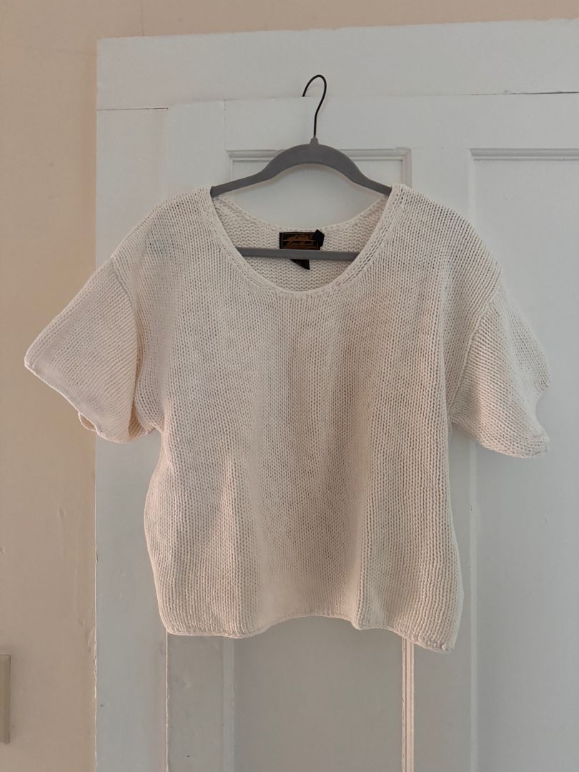 Eddie Bauer white shortsleeve sweater