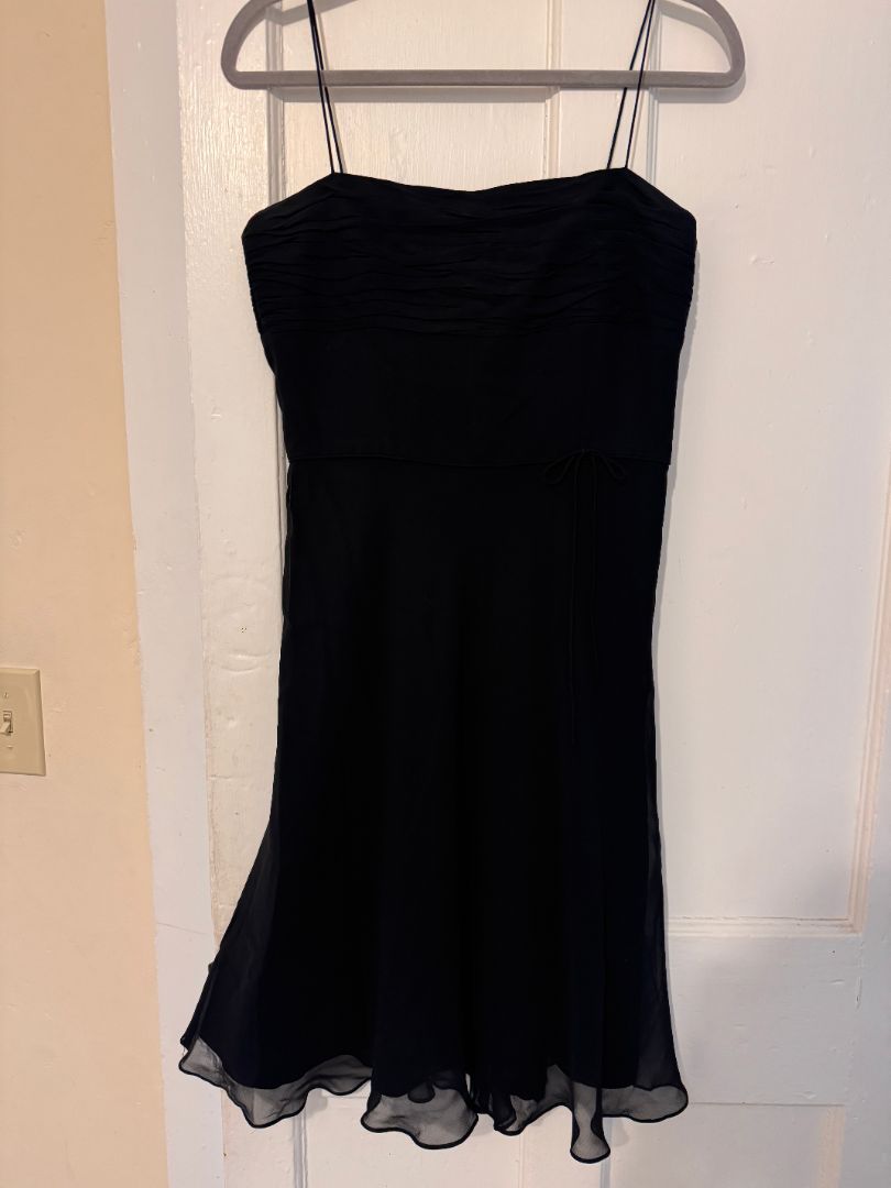 Loft black silk dress, 4