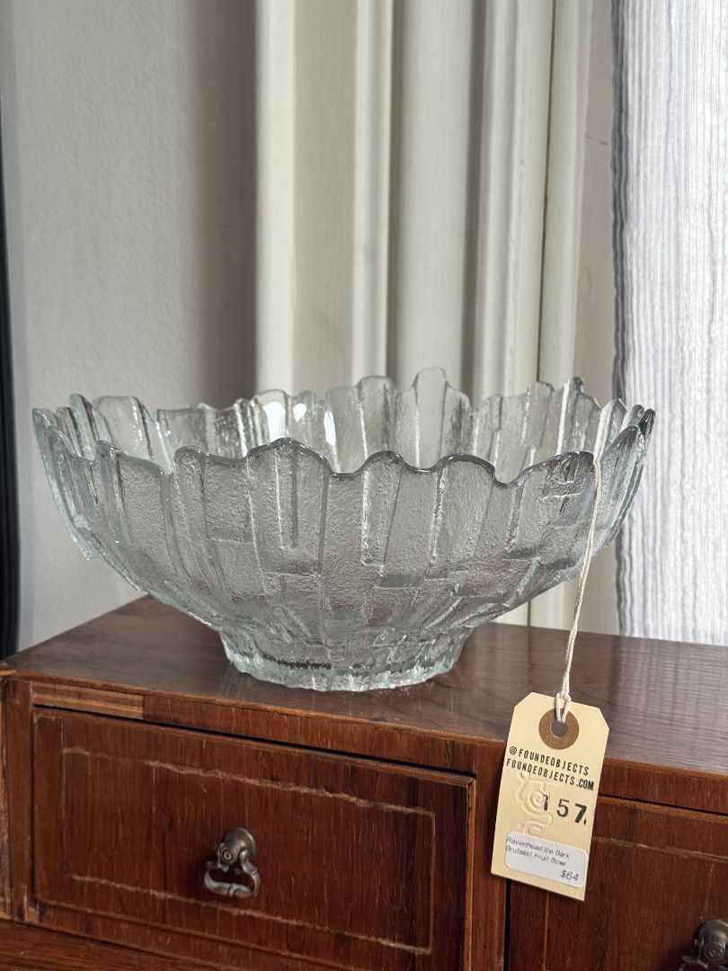 Ravenhead Ice Bark Brutalist Fruit Bowl