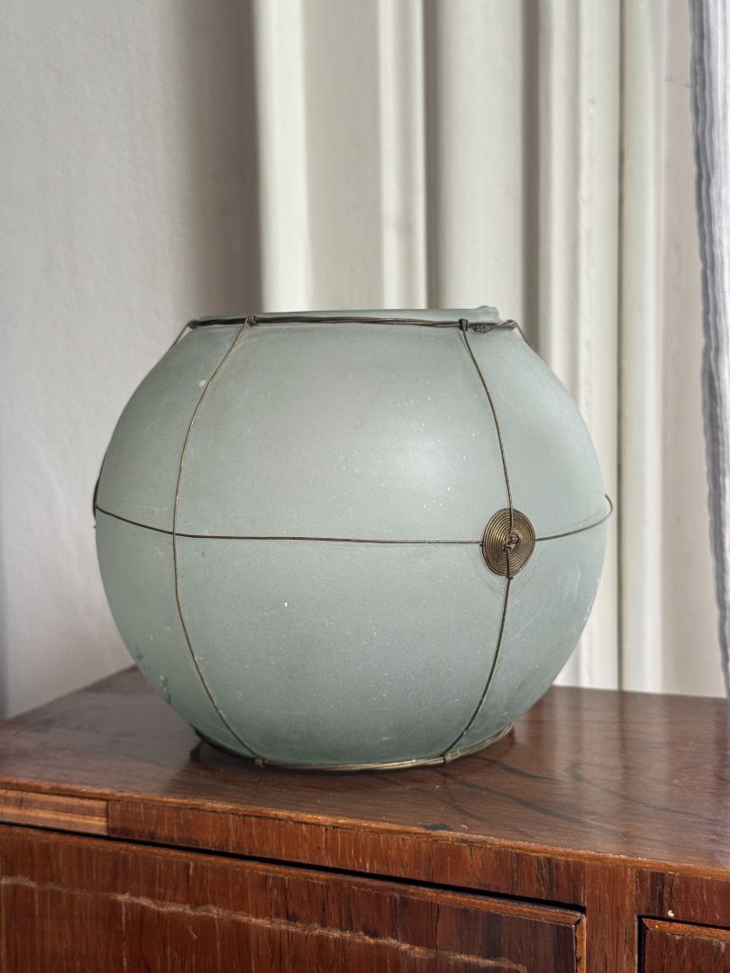 Wire Wrapped Glass Vase