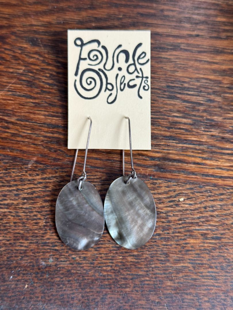 Abalone Disc Drop Earrings