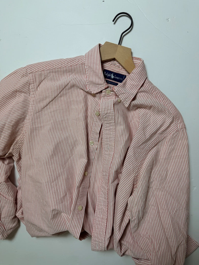 Red Ralph Lauren Vintage RL OCBD Thrashed Red Stripe Large, L