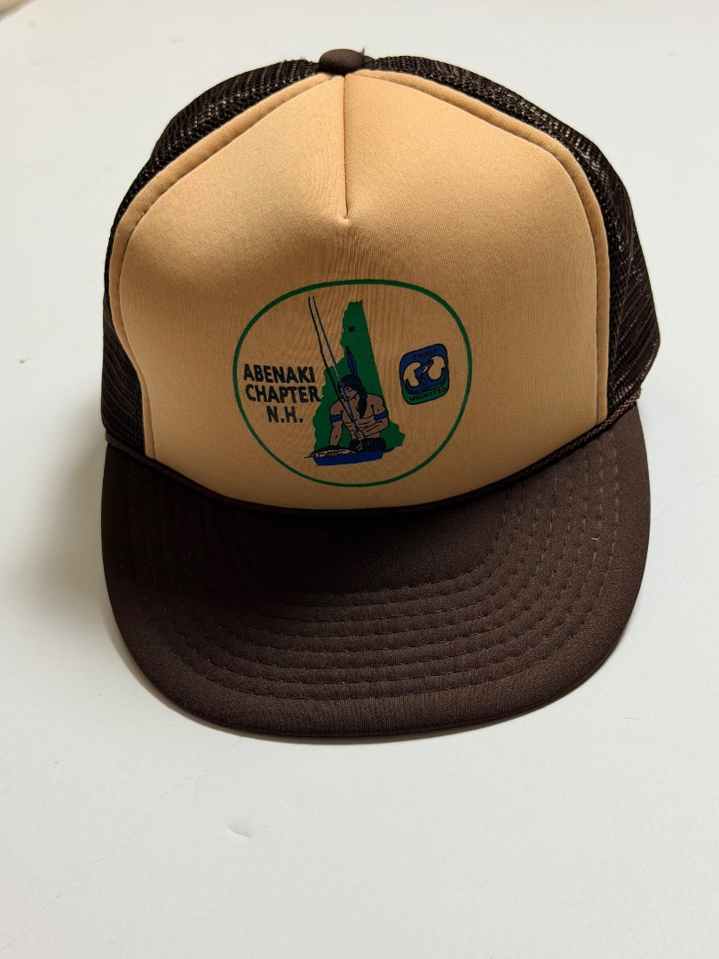 Brown Vintage Vintage Abenaki NH Indian Hat Trout Unlimited, OS