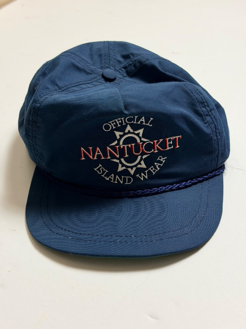 Blue Vintage Vintage 80s Nantucket Island wear hat surf, OS