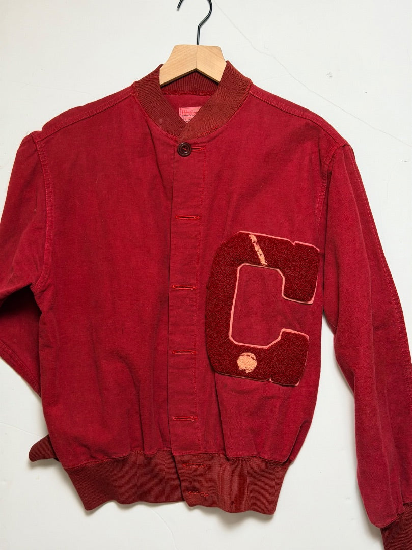 Red Wilson Vintage Wilson baseball letter varsity jacket “C” Medium, M