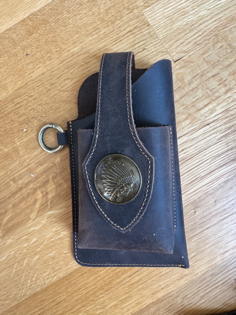 Indian head leather holster