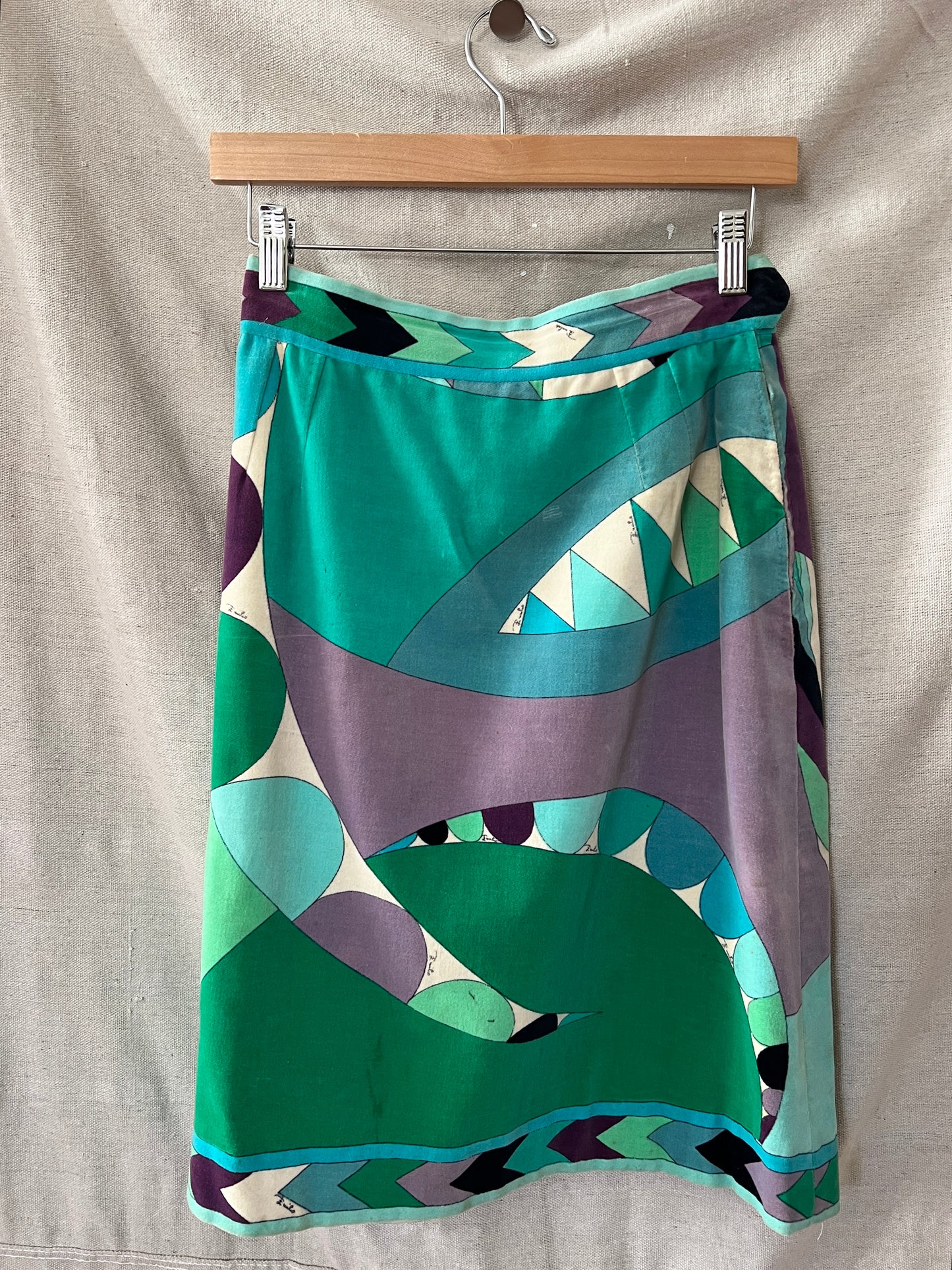 Velvet Pucci Skirt, XS