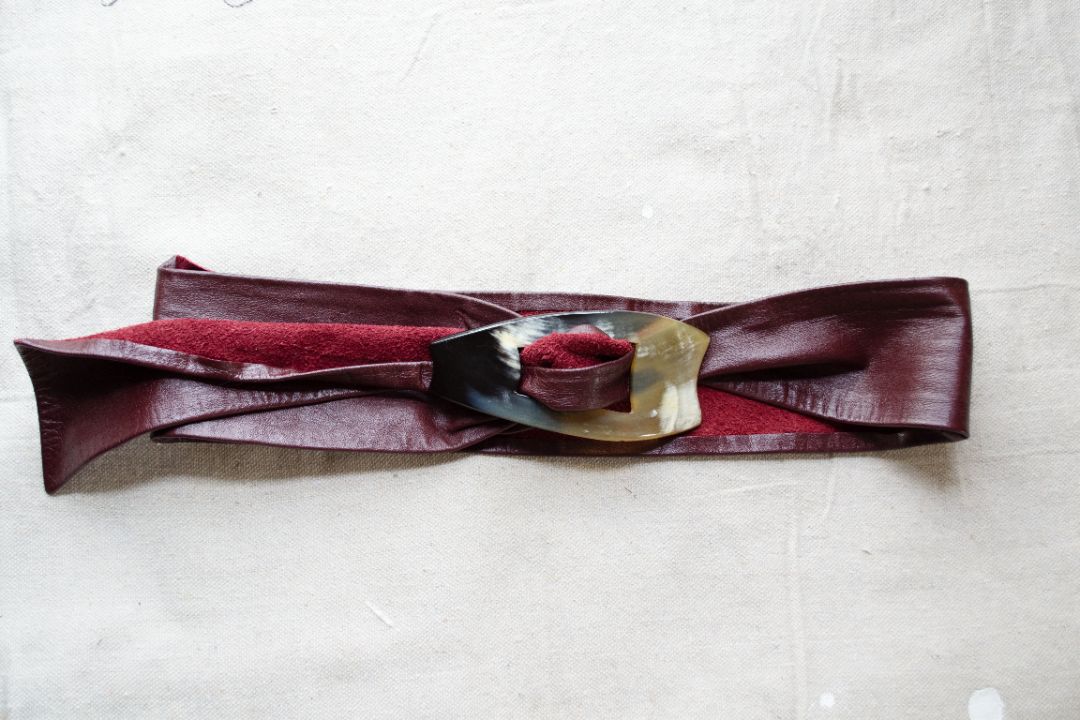 Leather & Horn Belt
