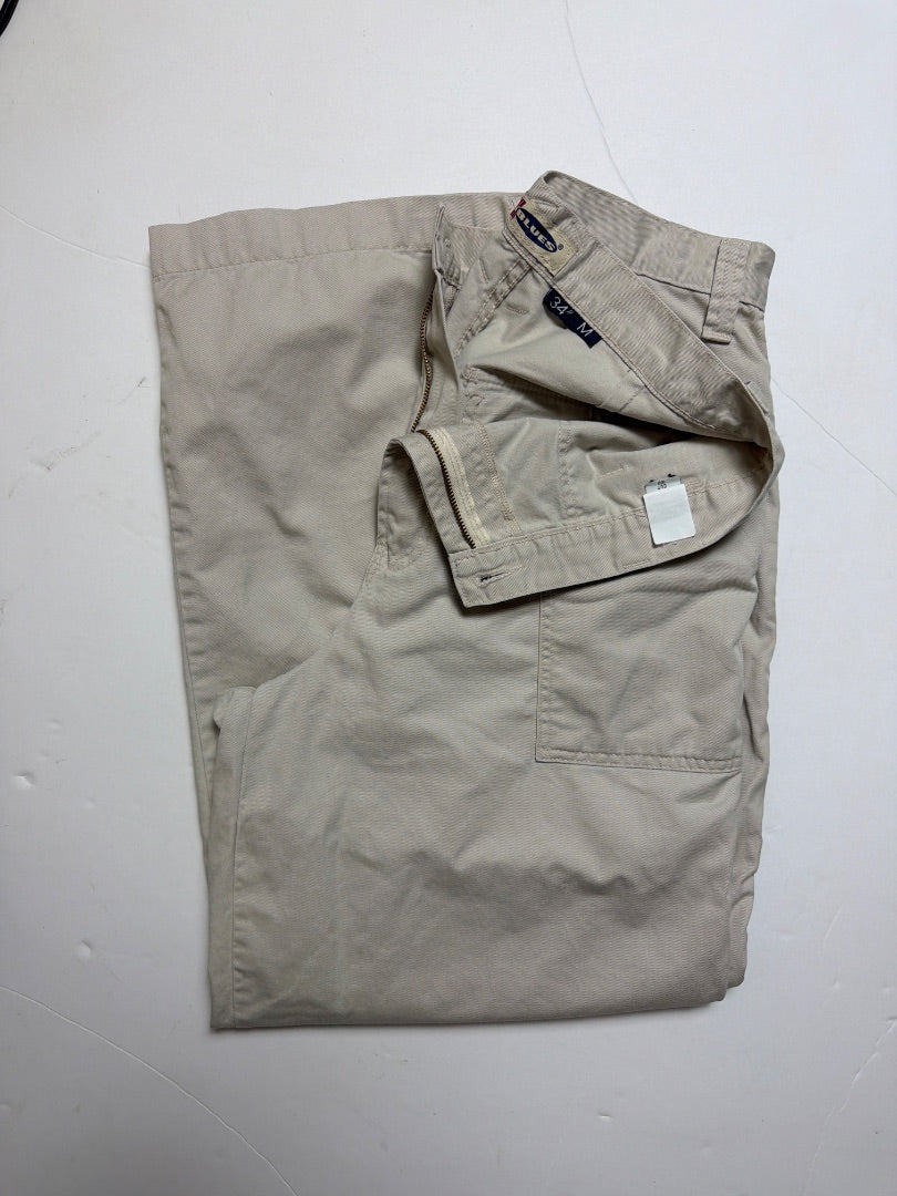 Light tan Big Blues Big Blues khaki chinos wide leg patch pockets light tan size 34, 34