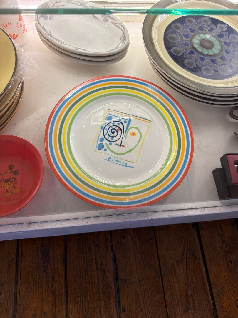 Pair of Picasso crayon collection plates