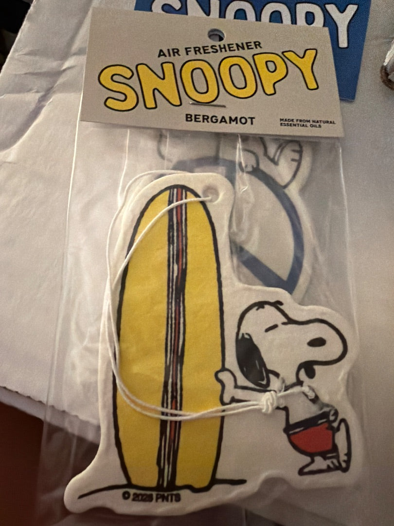 Snoopy surf car freshener