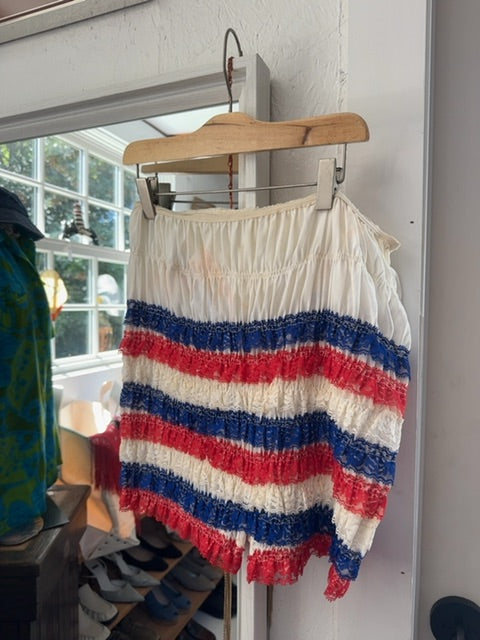 Red white and blue ruffle bloomers