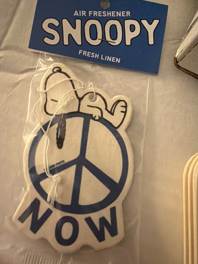 Snoopy peace car freshener