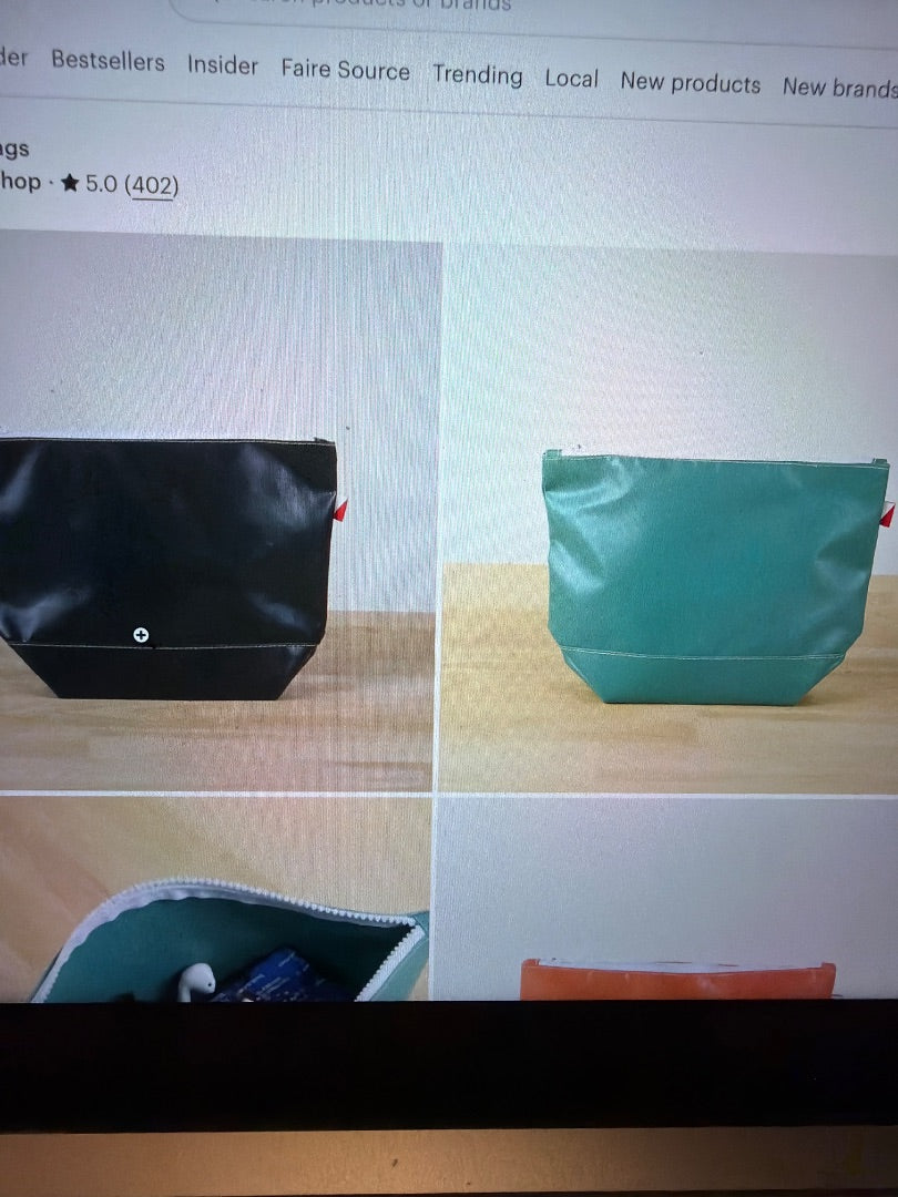 Olive Splash zip pouch