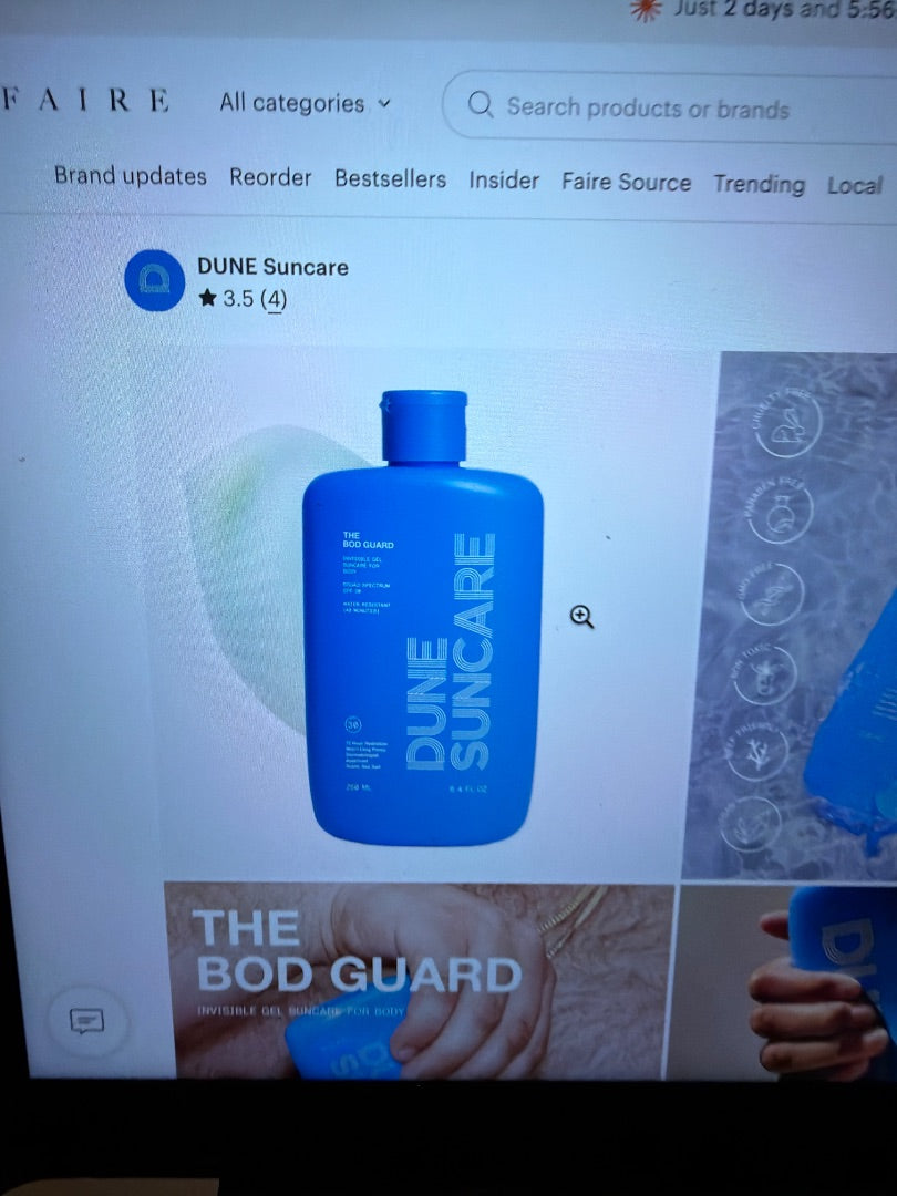 The bod guard spf 30 gel