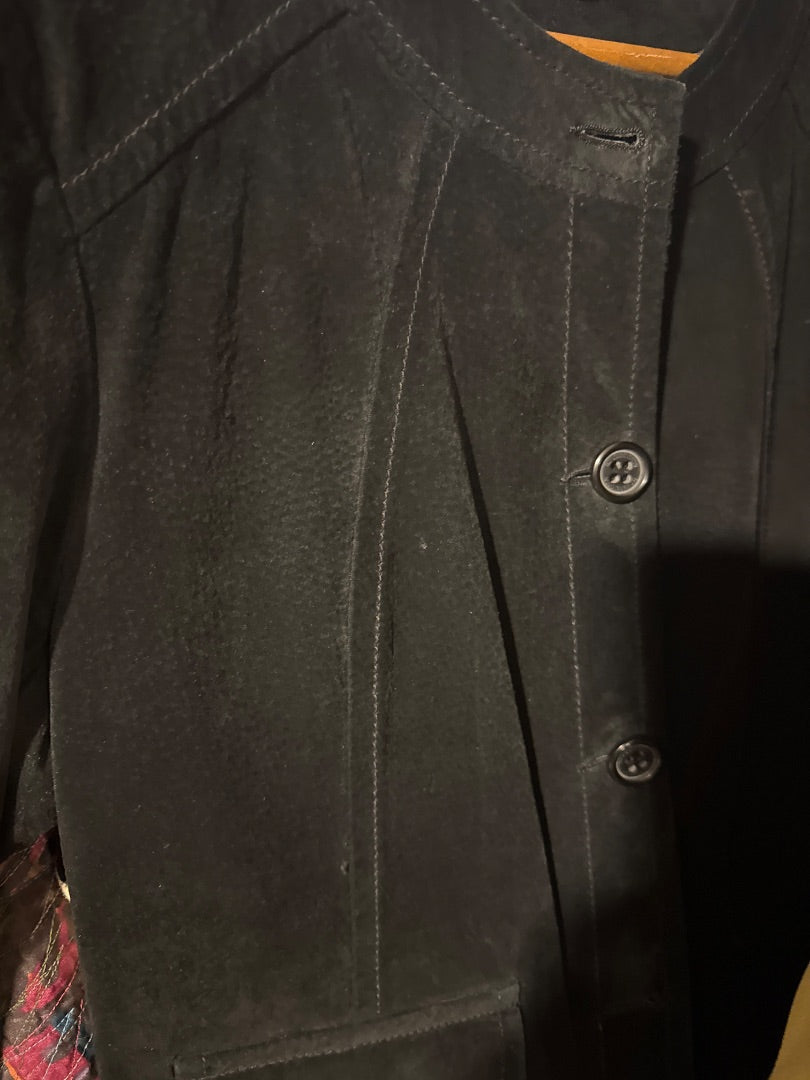 Liz Claiborne black suede coat
