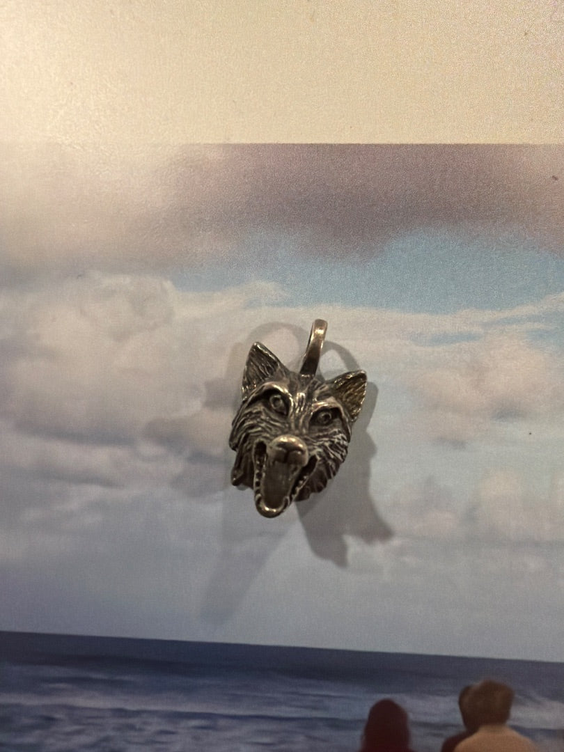 Sterling wolf pendant