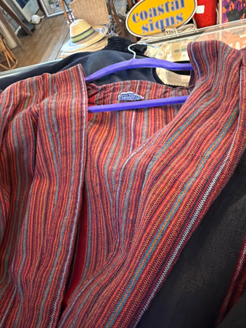 LB Striped Indian cotton coat