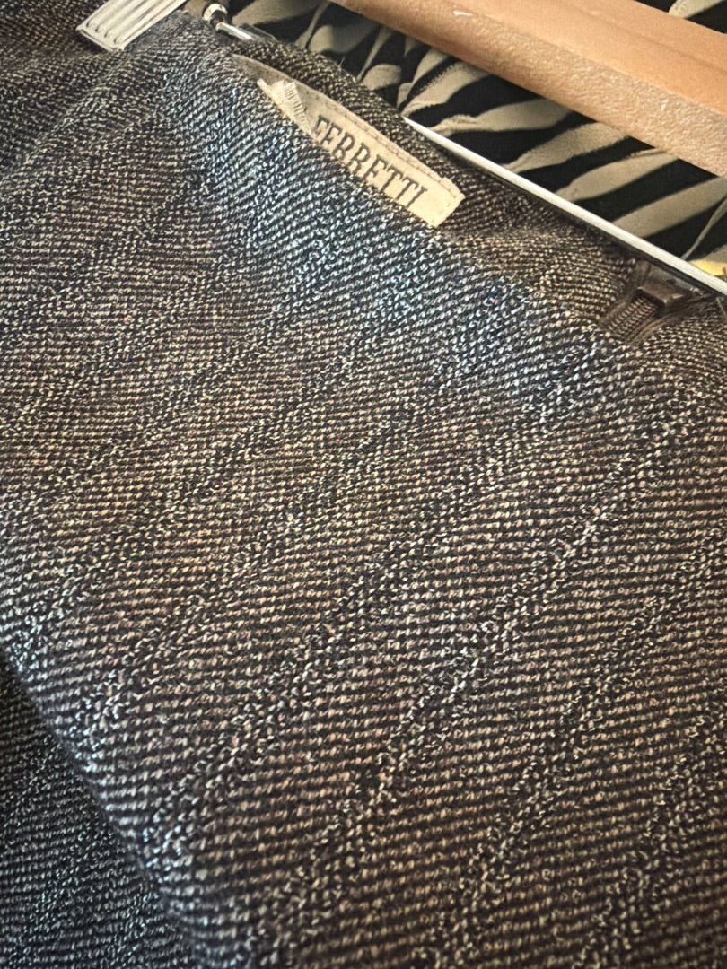 Wool blend Italian pin stripe skirt