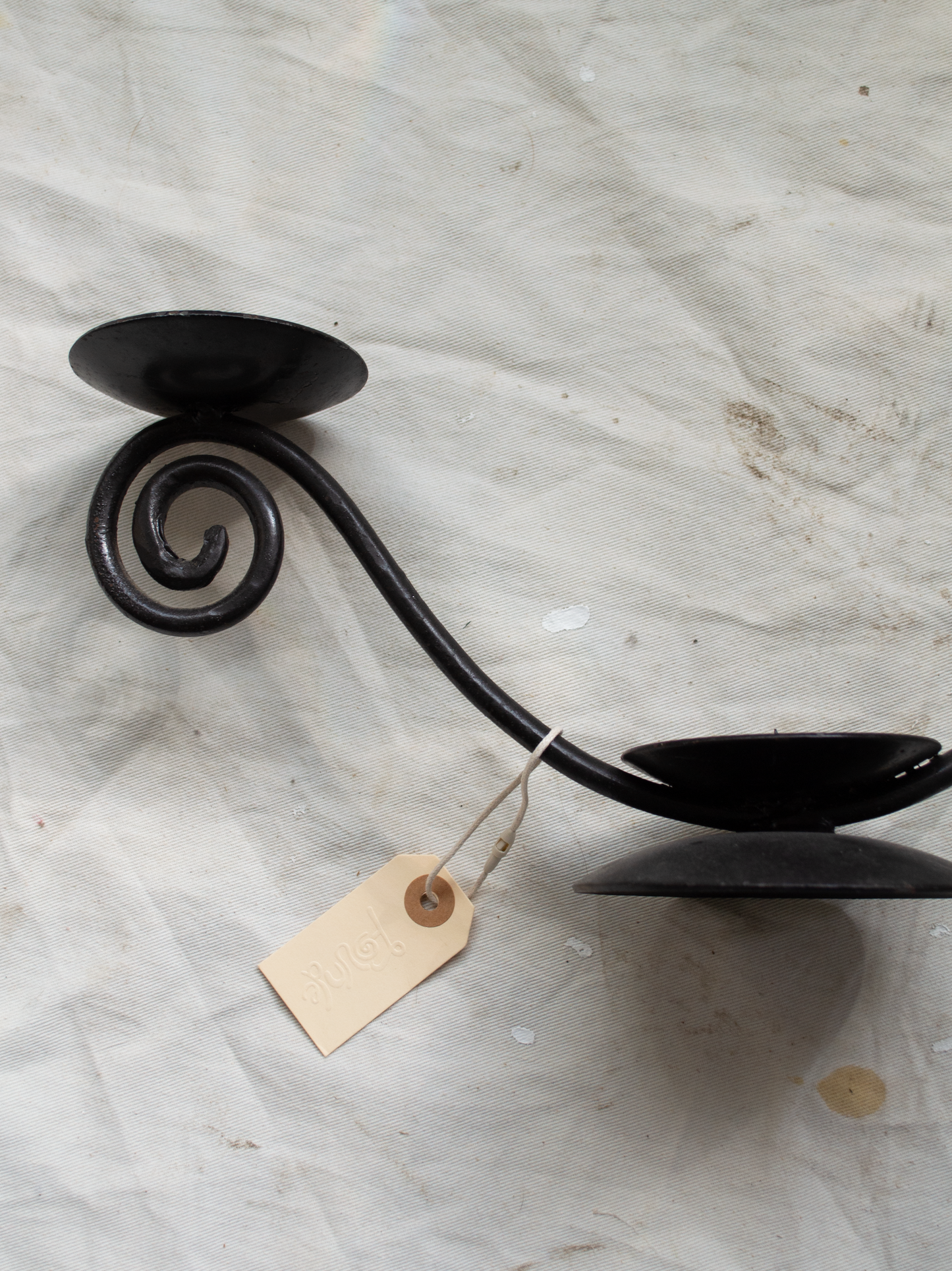 Swirly Metal Candelabra