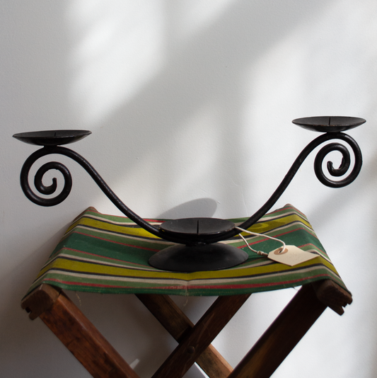 Swirly Metal Candelabra