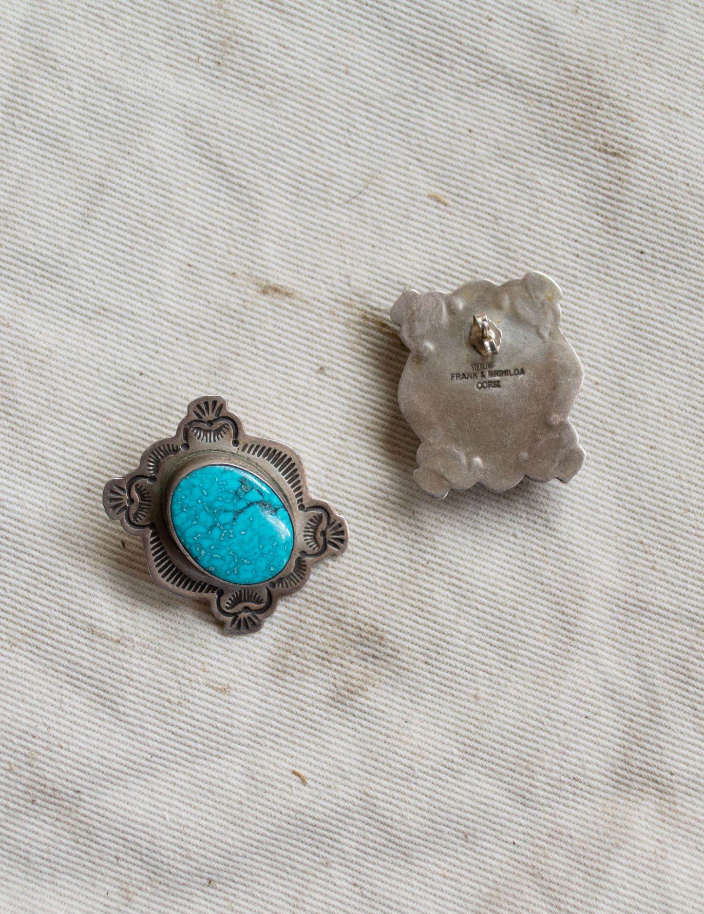 Frank & Brihilda Coriz 925 Turquoise Earrings