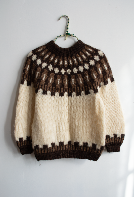 Handmade Fair Isle Sweater, M