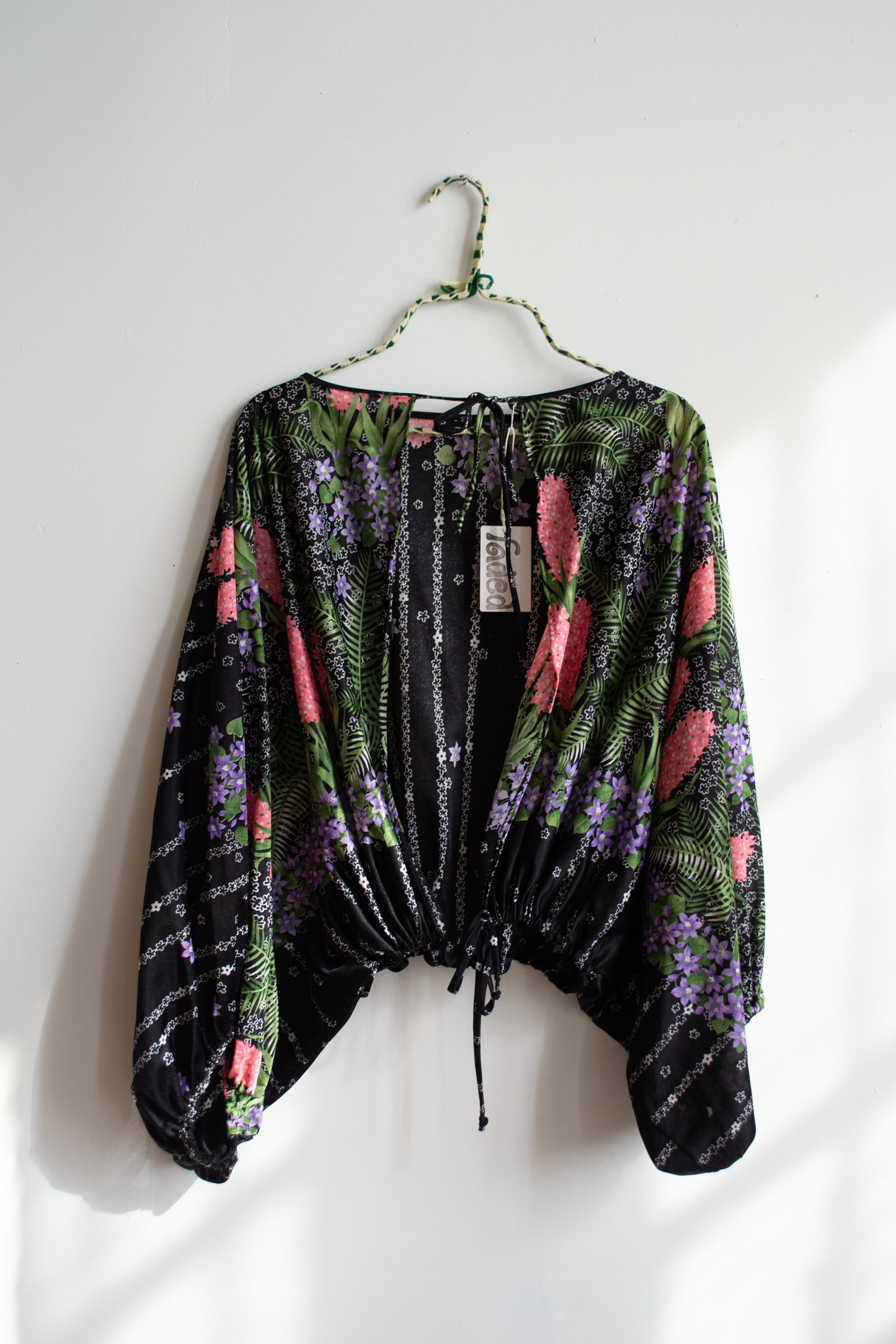 1970s Floral Disco Top, XS-L