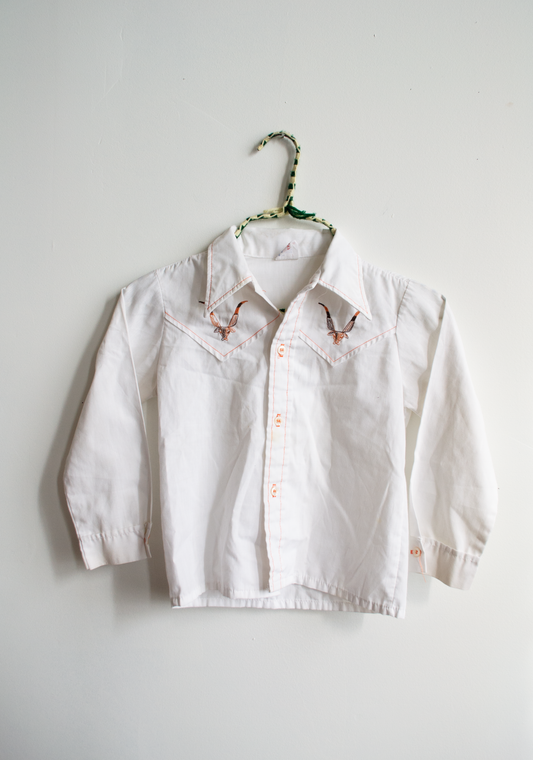 Kids Longhorn Button-Up, 7