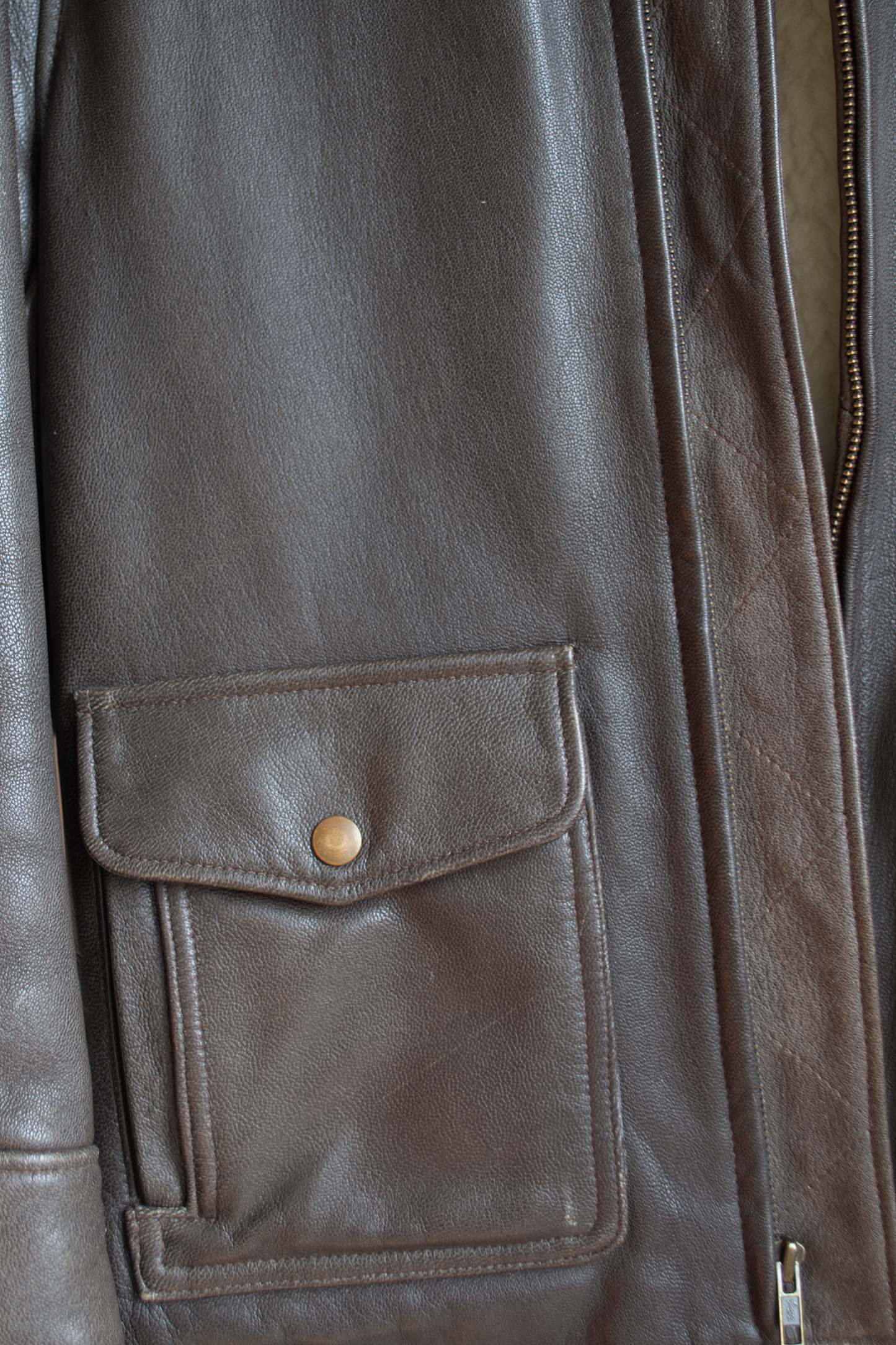 1990s LL.Bean Leather & Shearling Bomber, S