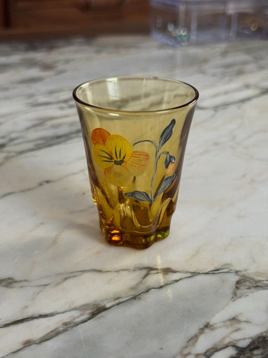 1970's Pansy Shot Glass