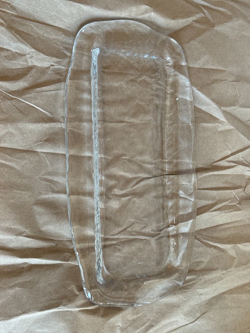 Clear  Molten Glass Tray, q