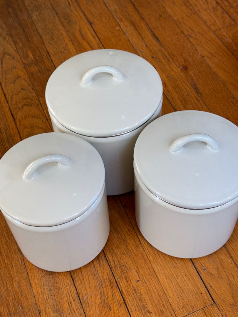 Roshco Enamelware Canisters (Set of 3)
