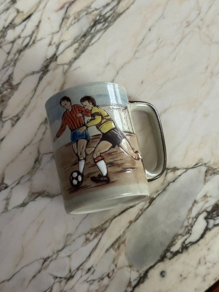 1970's Soccer Mug homewares: vintage