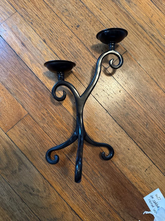 Black  Small Curly Candelabra
