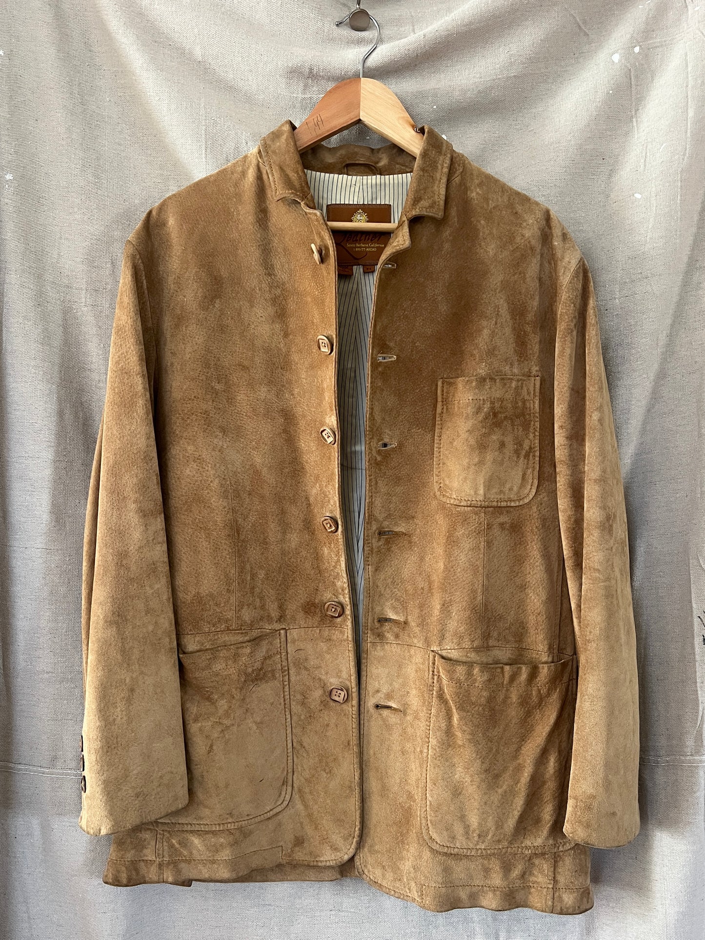 Tan Suede Jacket, L